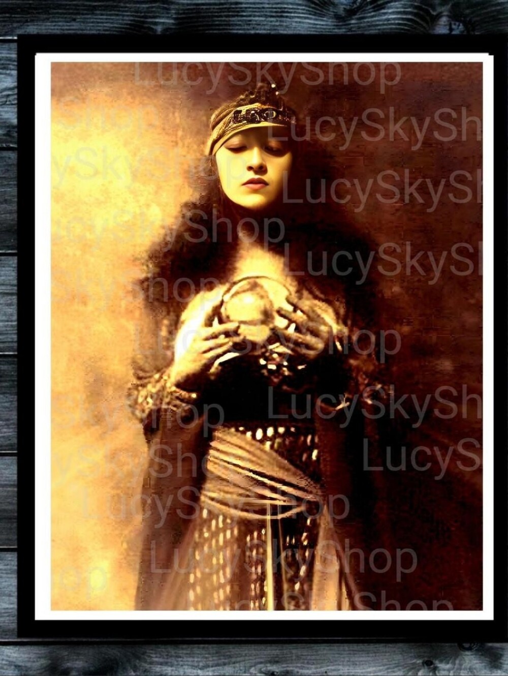 Fortune Teller Vintage Photography Crystal Ball Psychic Circus Halloween Art